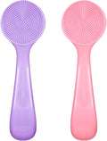 2 Pcs Face Scrubber Silicone Manual Facial Cleansing Brush Soft Facial Brushes by Unknown