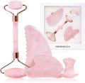 Jade Roller & Gua Sha Set for Face – 4PCS Natural Facial Massage Tools Kit by Unknown