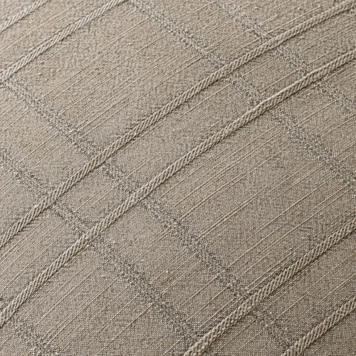 MIULEE Linen Plaid Pillow Covers Decorative 20x20 Tan Taupe - Image 2