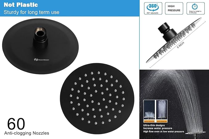 NearMoon Shower Head and 15 Stage Shower Filter Combo, High Pressure Filtered - Image 2