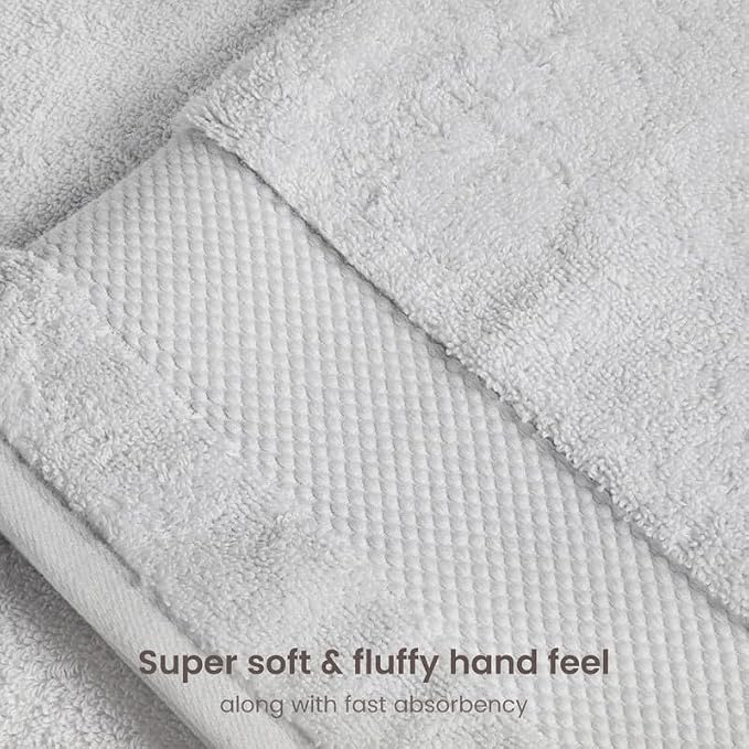 BIOWEAVES 100% Organic Cotton 6-Piece Luxury Bathroom Towels Set GOTS Certified - Image 4