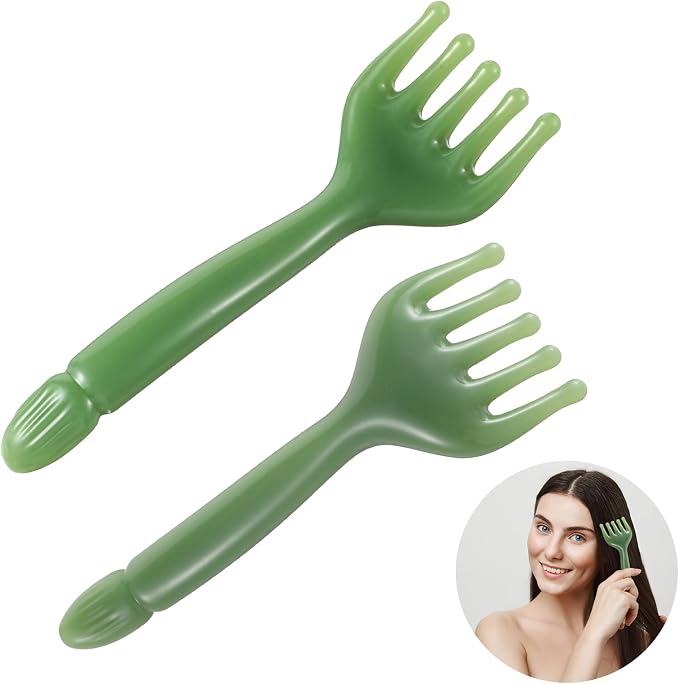 WY LIGHTING LEVEL 2Pcs Head Massager Manual Hair Scalp Massager Gua Sha Five - Image 7