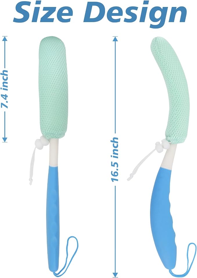 Shower Back Brush with Long Handle, 15.35" Body Brush, Long Back Scrubber - Image 6