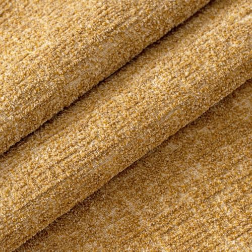 MIULEE Fall Couch Pillow Covers Textured Chenille 18x18 Mustard Yellow - Image 2