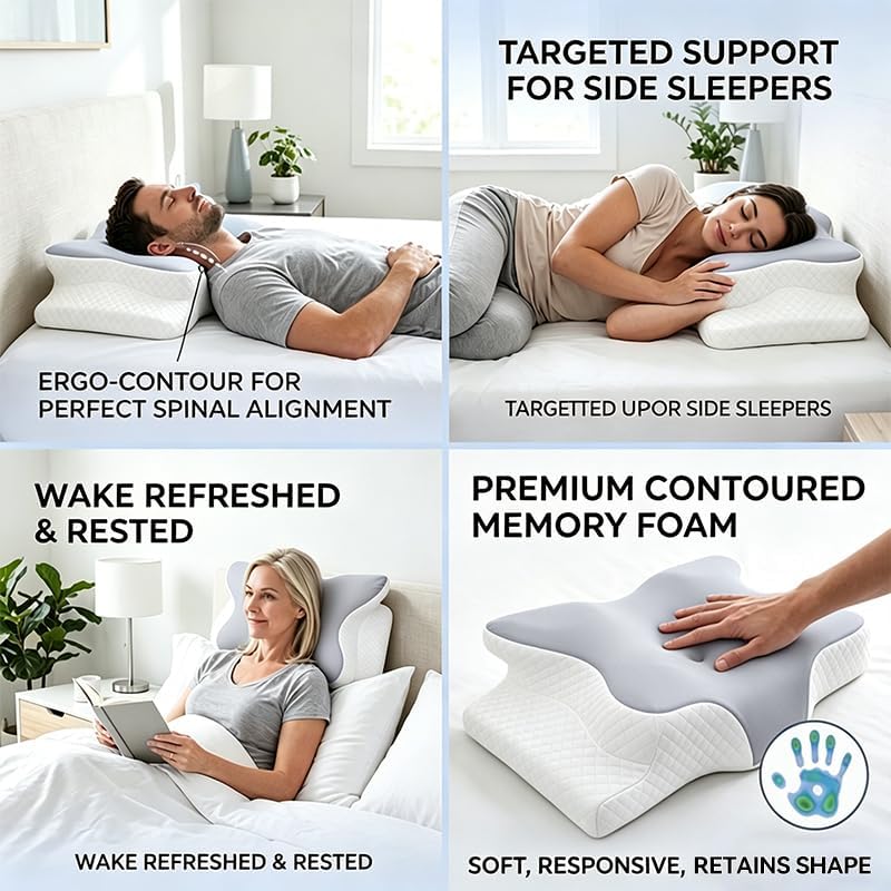 Cooling Neck Support Pillow, Adjustable Cervical Memory Foam - Image 7