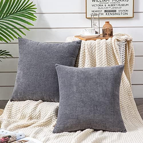 GAWAMAY Decorative Throw Pillow Covers 16x16 Inch Set of 2, Super Soft Chenille - Image 2