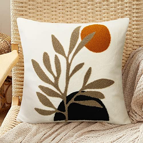 Merrycolor Boho Decorative Throw Pillow Covers 16x16 Tufted Mid Century Modern - Image 6