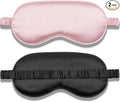 Amrules Sleep Mask Set of 2, Adjustable Silk Eye Mask by Amrules