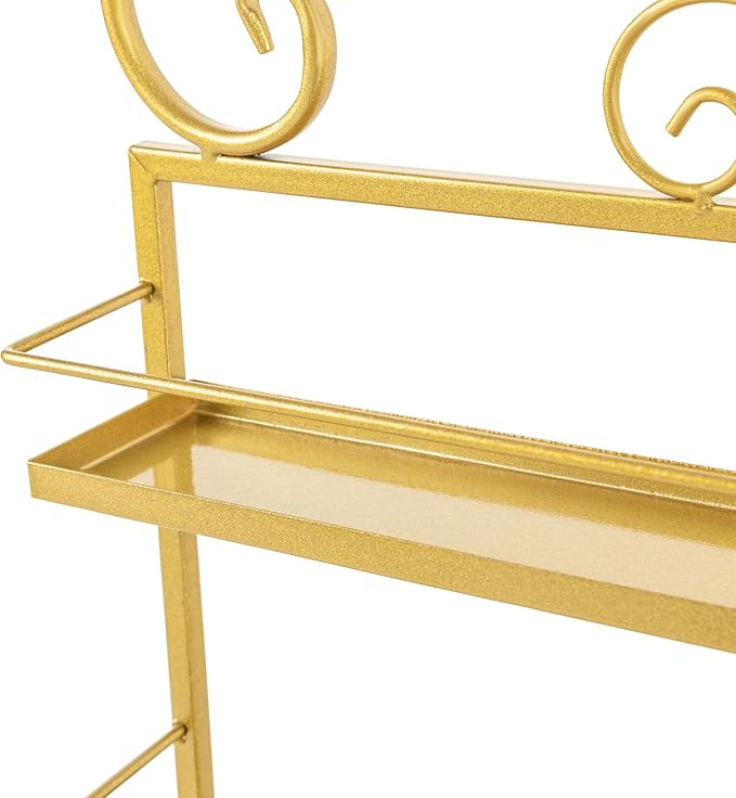 5-Tier Wall-Mounted Nail Polish Storage Racks Set of 3, Metal Cosmetic Display - Image 8