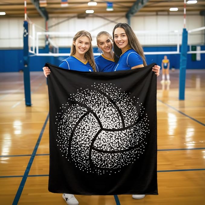 Volleyball Blanket Gift for Boy Girl, Volley Ball Sport Throw Lightweight Super - Image 2