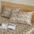 Terrazzo Leopard Print Pillow Cases, Standard Cheetah Satin Pillowcase by LCBD