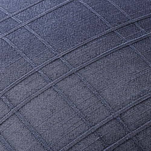 MIULEE Linen Plaid Pillow Covers Coastal Decorative Lumbar 12x20 Navy Blue - Image 2
