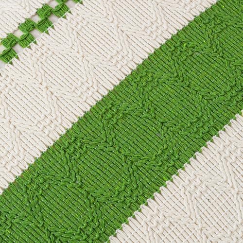 Fancy Homi Set of 2 Boho Lime Green Lumbar Decorative Throw Pillow Cover 12x20 - Image 4