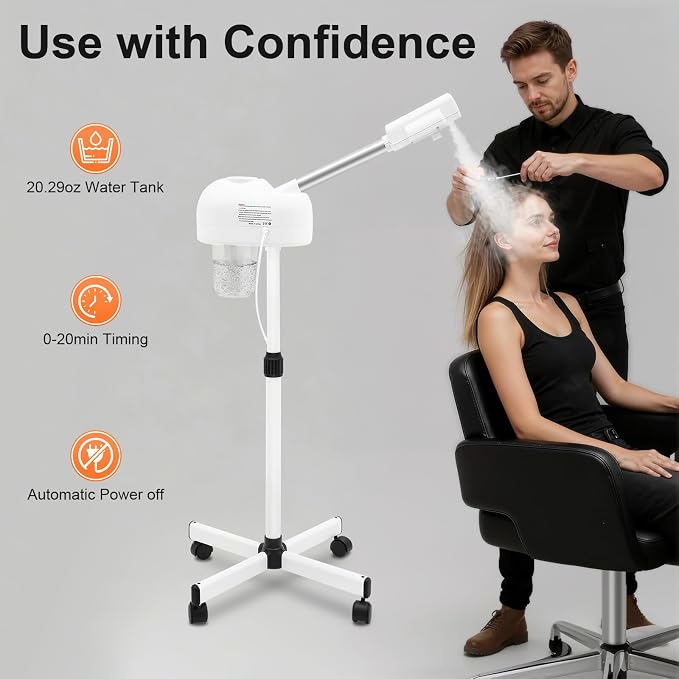 Standing Facial Steamer, Movable Pedicure Steamer Machine - Image 3