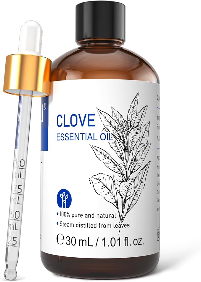 HIQILI 1 Fl Oz Clove Oil for Teeth and Gums, Oral Care, DIY Clean Spray by HIQILI