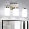 FonmYim Brushed Nickel Bathroom Light Fixtures, 3-Light Modern Vanity Light by FonmYim
