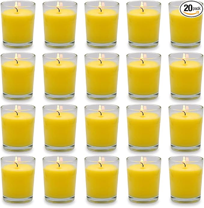 Small Citronella Candles Outdoor and Indoor Soy Wax Votive Candles by BERYSCEN
