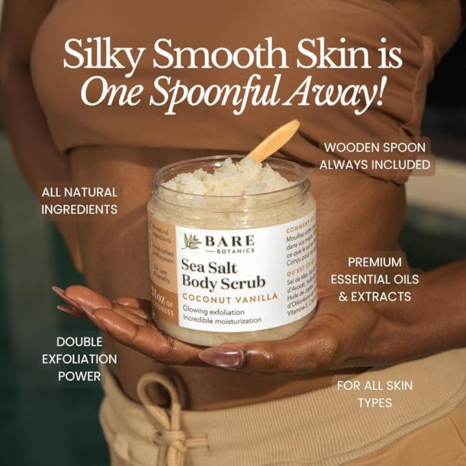Bare Botanics Bergamot Mint Body Scrub 24oz | Made in Madison, WI | All Natural - Image 6