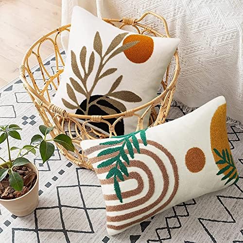 Merrycolor Boho Pillow Covers 20x20 Tufted Mid Century Modern Throw Pillow - Image 5