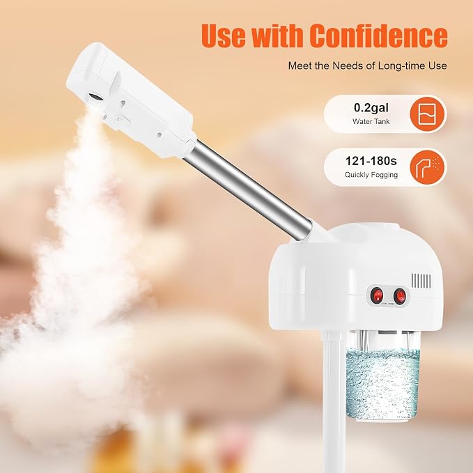 Professional Facial Steamer, Hot Ozone Face Steamer on Wheels - Image 3