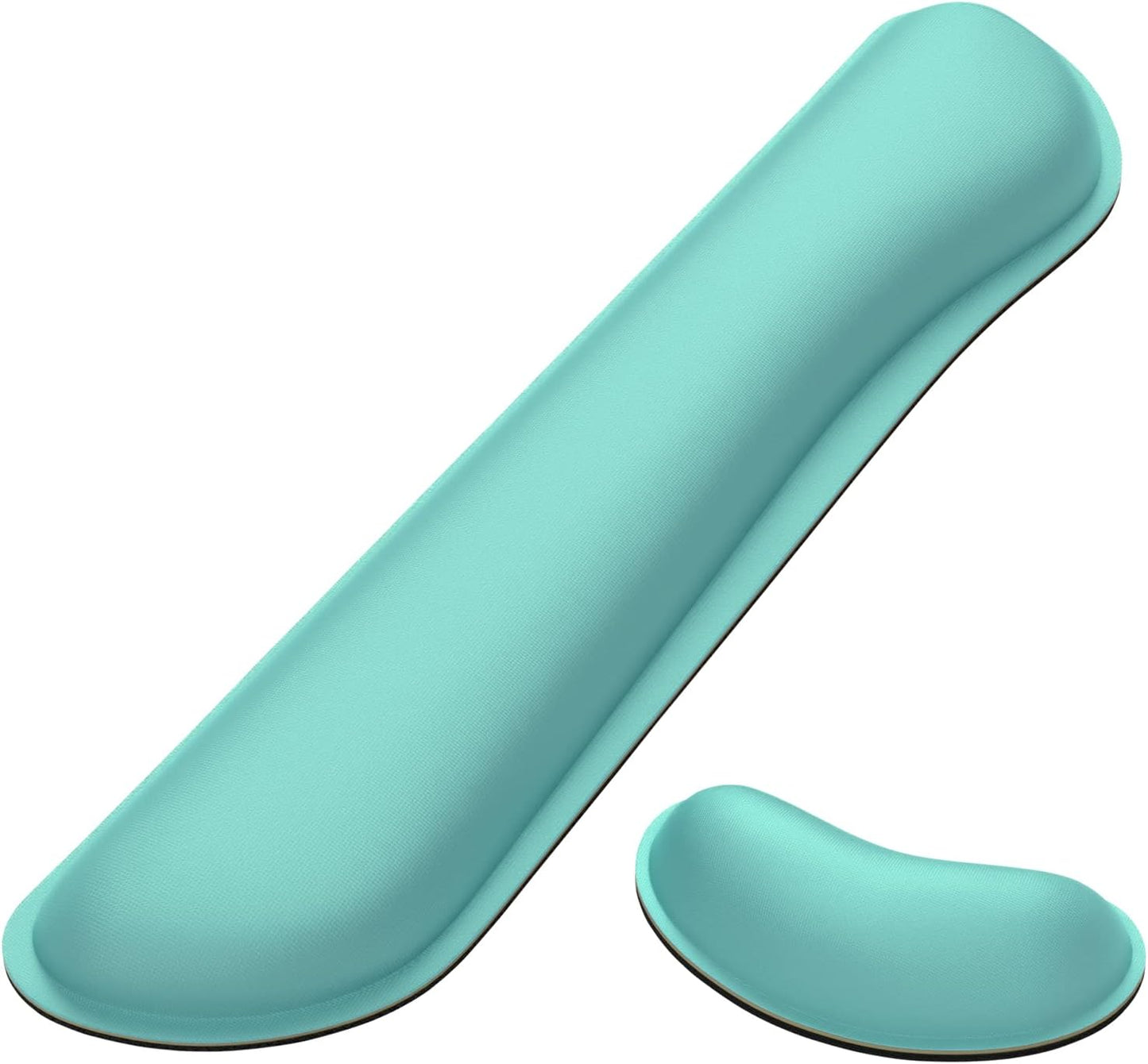 Dapesuom Enlarge Keyboard Wrist Rest, Memory Foam Wrist Cushion for Desk Mats Support, Cute Typing Pain Relief Keyboard Mouse Pad Rests Set with Non-Slip Base for Gaming Laptop Office Computer, Green