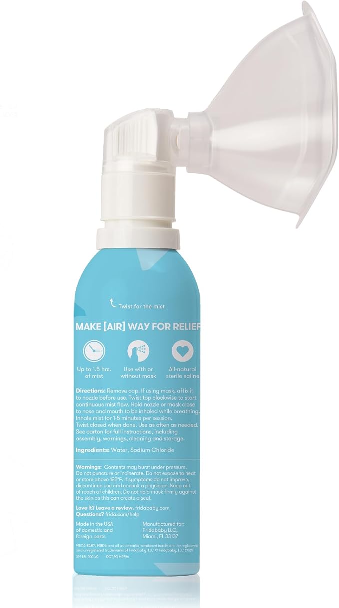 Frida Baby NoseFrida Saline Mist Nasal Inhaler, Decongestant Spray - Image 7