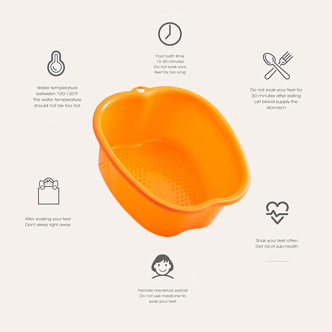 AXLOFO® Foot Soaking Bath Basin, Large Plastic Foot Soaking Tub, Feet Massage - Image 4