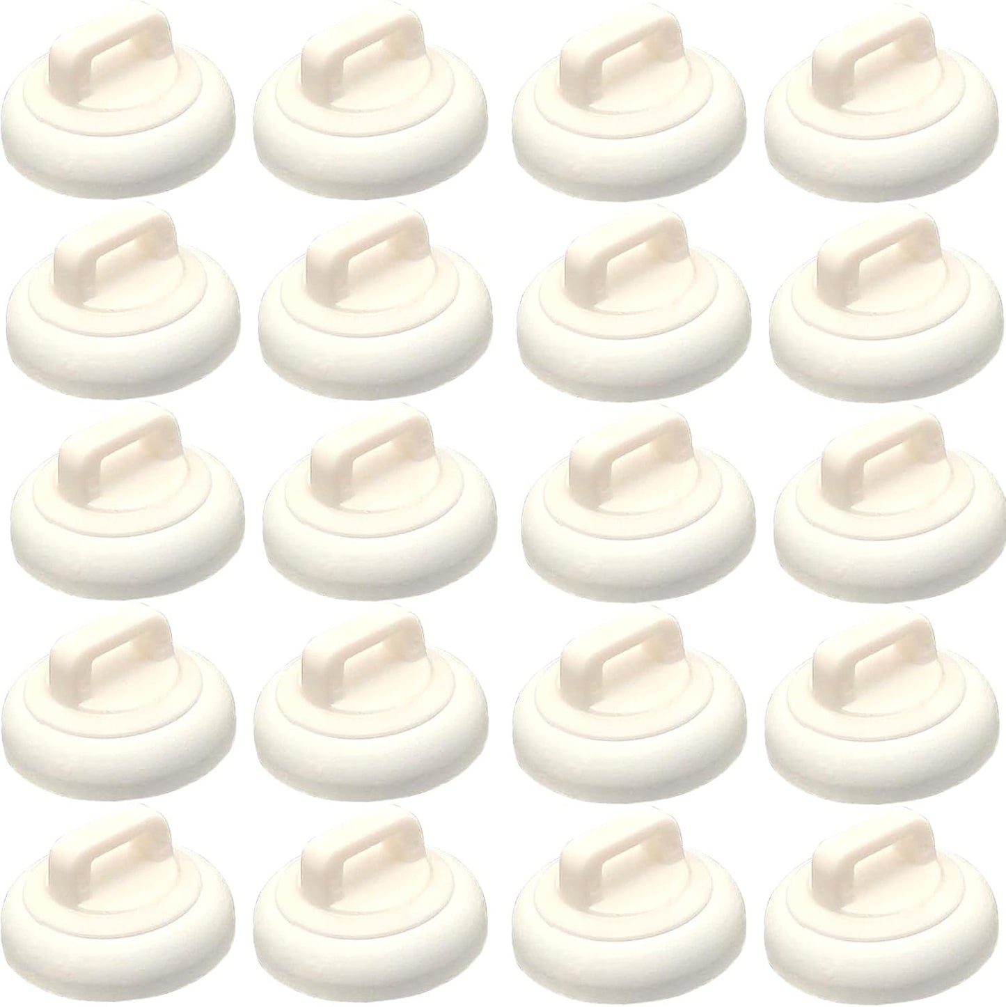 Magnetic Cable Zip Tie Mounts Clips Multipurpose Zip Ties Mount Base Holder Wire Cable Holder Mount Wire Clips Management for Home Office Marine Electrical Wiring (White, 20 Piece)