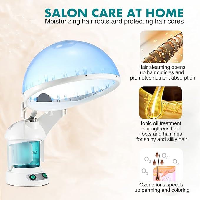DENFANY Hair Steamer Facial Steamer 2 in 1 – Nano Ionic Steam - Image 5