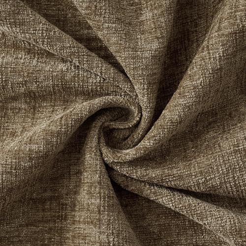 MIULEE Soft Chenille Fall Throw Pillow Covers Coffee 16x16 Inch Pack of 2 - Image 2