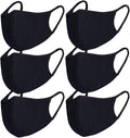 FECEDY 6pcs/Pack Black Mask Windproof Dustproof Masks Breathable Reusable Washed by FECEDY