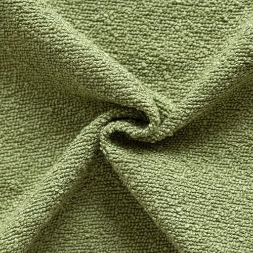 Foindtower Decorative Textured Boucle Throw Pillow Covers 18x18 Leaf Green - Image 3