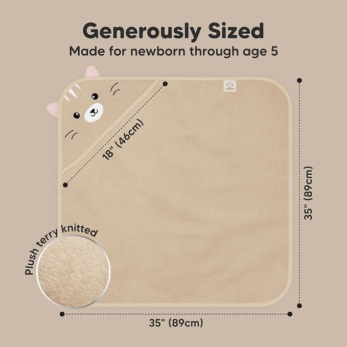 KeaBabies Hooded Baby Towel for Newborn - Image 4