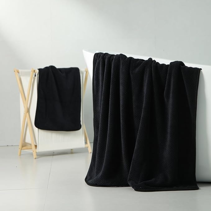 8 Pack Towel Set Gray Oversized Bath Sheet Sets - Image 2