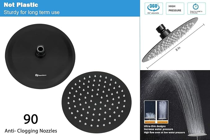 NearMoon Shower Head and 15 Stage Shower Filter Combo, High Pressure Filtered - Image 2