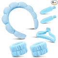 my novel things Spa Headband For Washing Face, Skincare headband and Wristband by mynovelthings