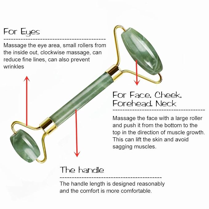 Ysrisny Gua Sha Facial Tools Jade Roller - Image 6