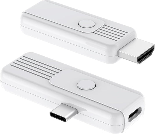 Wireless HDMI Transmitter and Receiver, Upgrade Type-C 3.1 Port Wireless Hdmi Plug & Play Portable 2.4G/5G for Streaming Video and Audio to HDTV/Projector/Monitor from Martphone/Tablet/Laptop