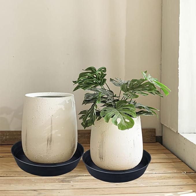 25 Inch Extra Large Plant Saucers, Extra-Deep 4.25 in Black Drip Trays - Image 4