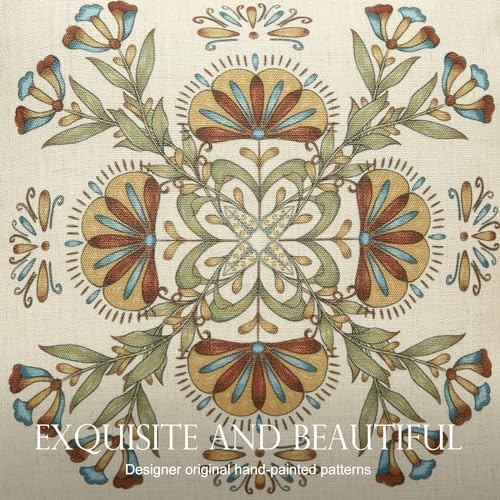 patdrea Designer Vintage Linen Throw Pillow Cover - Image 5