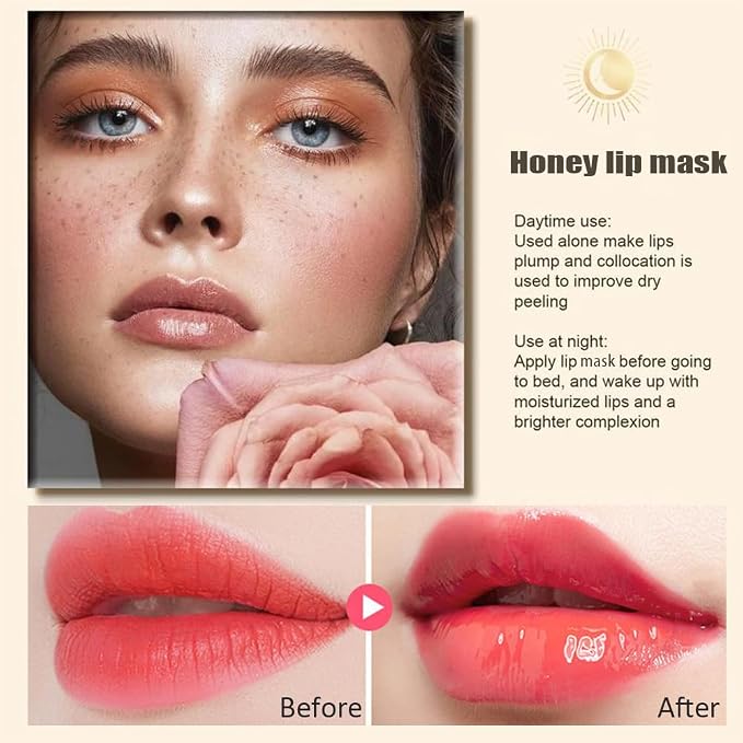3PCS Bee Lip Balm Honey Pot, Moisturizing Propolis Lip Mask, Hydrating - Image 4