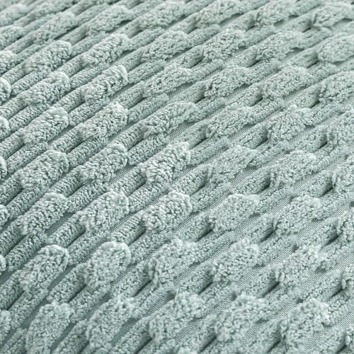 Set of 4 Aqua Decorative Throw Pillow Covers 16x16 Inch Corduroy Pillow Covers - Image 6