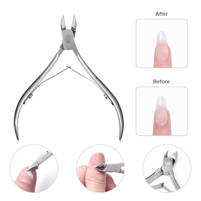 3Pcs Cuticle Clipper Stainless Steel Scissors Professional Cuticle Dead Skin - Image 4