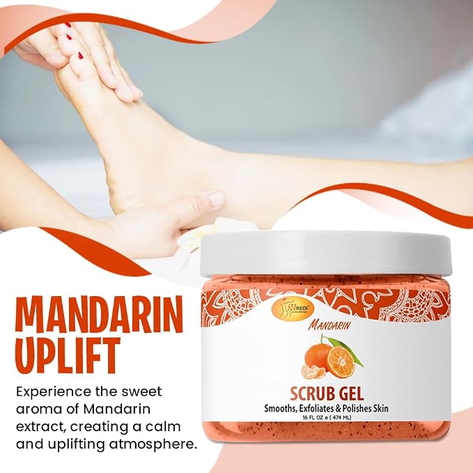 SPA REDI - Exfoliating Scrub Pumice Gel, 16 Oz - Manicure, Pedicure and Body - Image 7