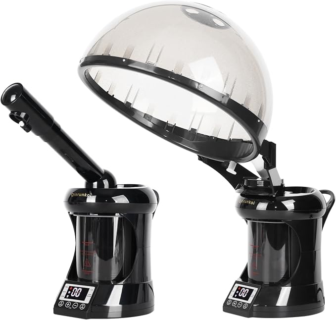 Hair Steamer 2 in 1 Face Steamer, Ozone Facial Steamer, Portable Tabletop by Qinrunkoi