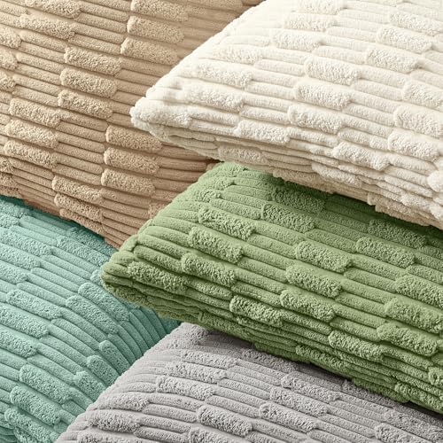 Kevin Textile Spring 12x20 Inch Lumbar Pillow Cover 1 Pack Soft Plush Stripe - Image 4