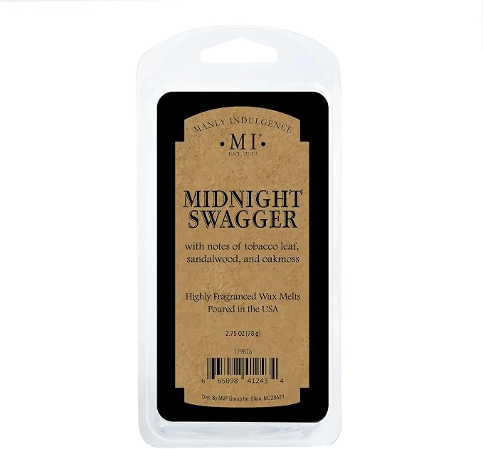 Manly Indulgence Midnight Swagger Scented Wax Melts, Wax Melt Warmer Cubes - Image 4