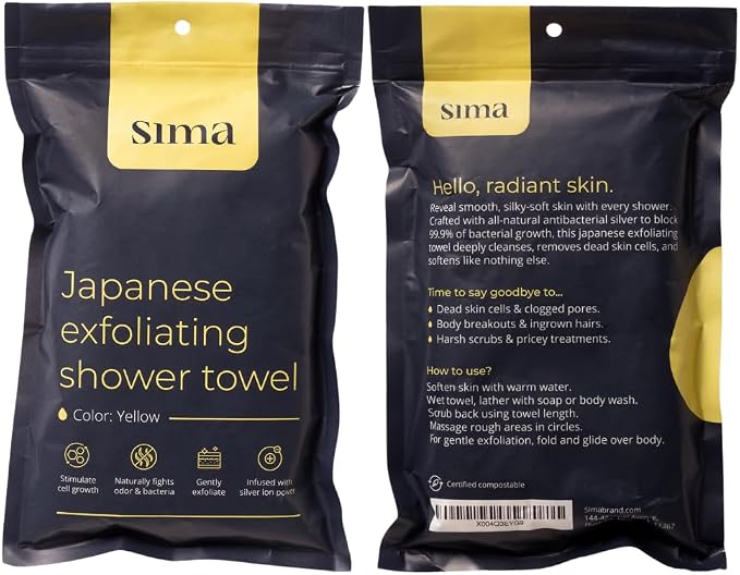 Sima Brand Exfoliating Washcloth Face & Body Scrub Towel - Image 8