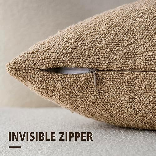 Foindtower Decorative Textured Boucle Throw Pillow Covers 22x22 Inch - Image 3