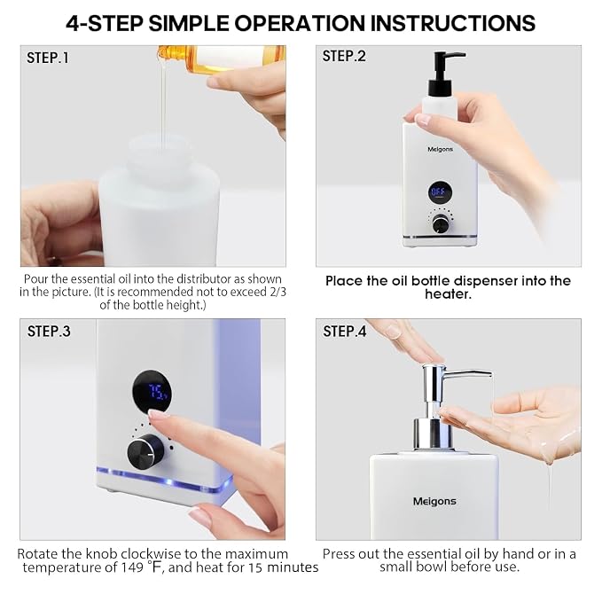 Oil Warmer for Massage, Massage Oil Warmer, Body Oils Heater for Spa, - Image 5